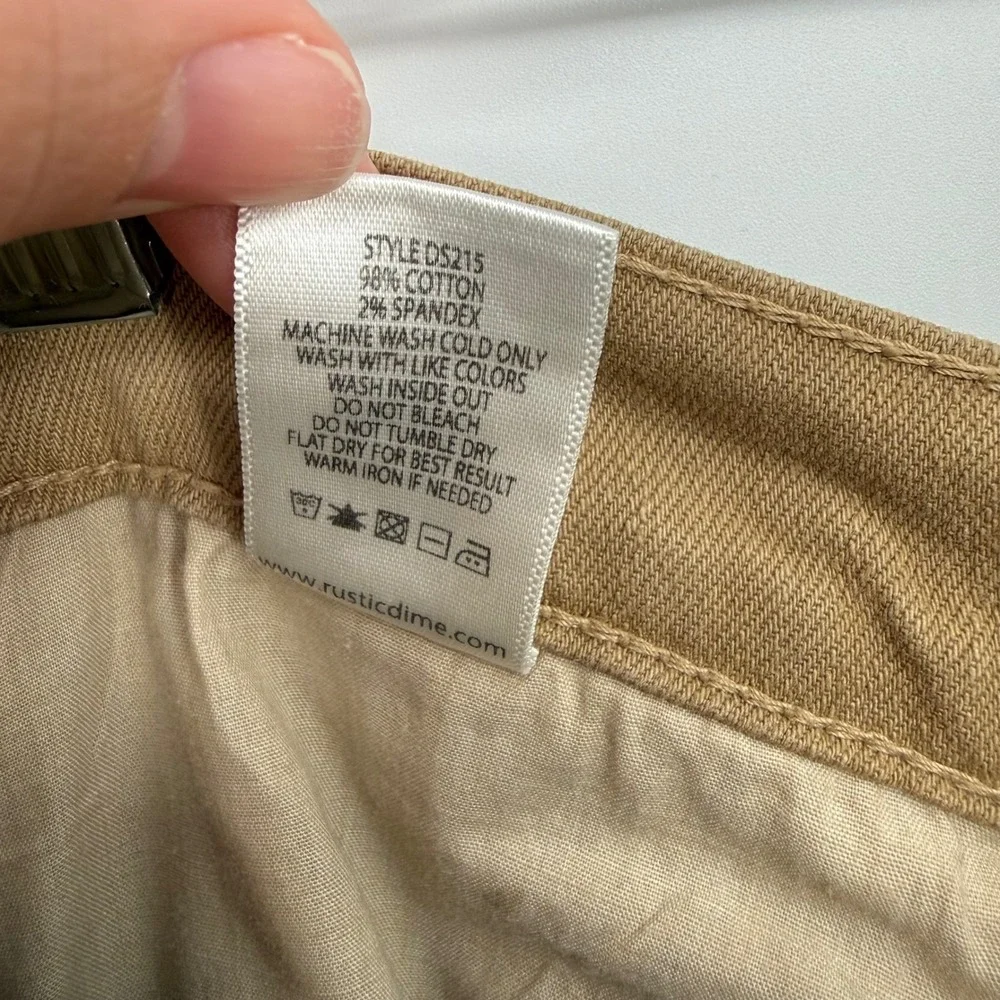RUSTIC DIME‎ SLIM FIT TAN JEANS SIZE 36